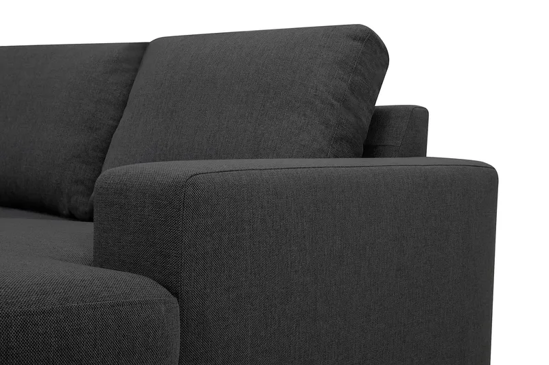 Crazy 4-seters Venstrevendt U-formet Large Sofa med Divan og Sjeselong i Stoff - Mørk grå - Møbler - Sofaer - Sofaer med sjeselong - 4 seters sofa med divan