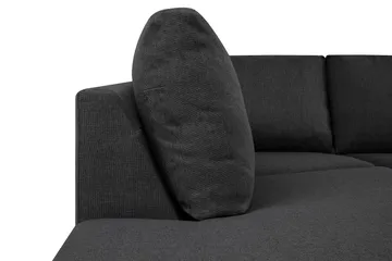 Crazy 4-seters Venstrevendt U-formet Large Sofa med Divan og Sjeselong i Stoff - Mørk grå - Møbler - Sofaer - Sofaer med sjeselong - 4 seters sofa med divan