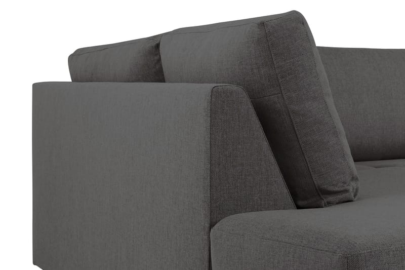 Crazy 4-seters Venstrevendt U-formet Large Sofa med Divan og Sjeselong i Stoff - Mørk grå - Møbler - Sofaer - Sofaer med sjeselong - 4 seters sofa med divan