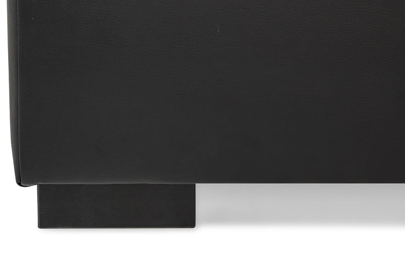 Crazy 5-seters Høyrevendt U-formet X-Large Sofa med Divan og Sjeselong i Kunstlær - Svart - Møbler - Sofaer - U-sofa