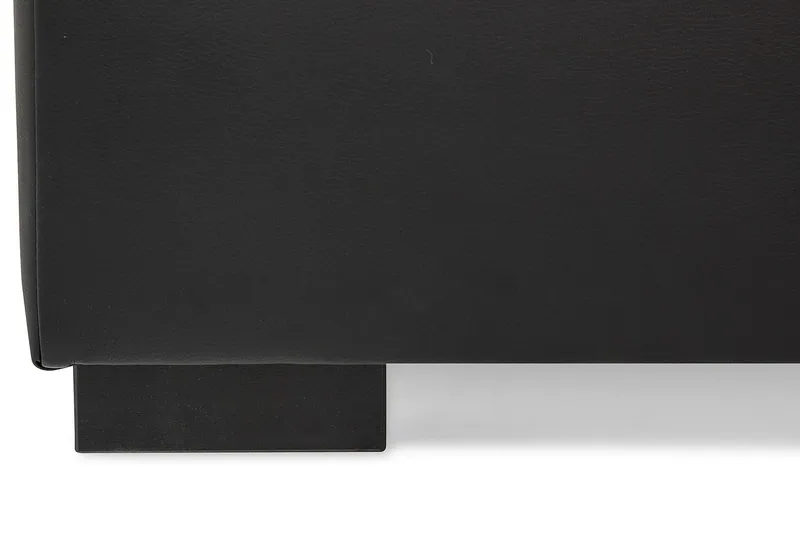 Crazy 5-seters Høyrevendt U-formet X-Large Sofa med Divan og Sjeselong i Kunstlær - Svart - Møbler - Sofaer - Skinnsofaer