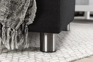 Crazy 5-seters Høyrevendt U-formet X-Large Sofa med Divan og Sjeselong i Stoff - Antrasitt - Møbler - Sofaer - U-sofa