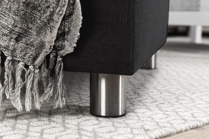 Crazy 5-seters Høyrevendt U-formet X-Large Sofa med Divan og Sjeselong i Stoff - Antrasitt - Møbler - Sofaer - U-sofa