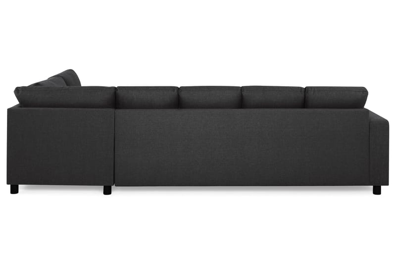 Crazy 5-seters Høyrevendt U-formet X-Large Sofa med Divan og Sjeselong i Stoff - Antrasitt - Møbler - Sofaer - U-sofa