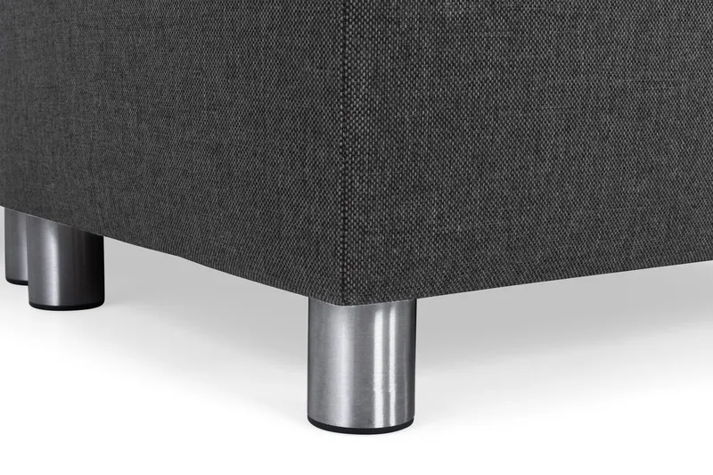 Crazy 5-seters Høyrevendt U-formet X-Large Sofa med Divan og Sjeselong i Stoff - Antrasitt - Møbler - Sofaer - U-sofa