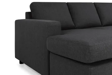 Crazy 5-seters Høyrevendt U-formet X-Large Sofa med Divan og Sjeselong i Stoff - Antrasitt - Møbler - Sofaer - U-sofa