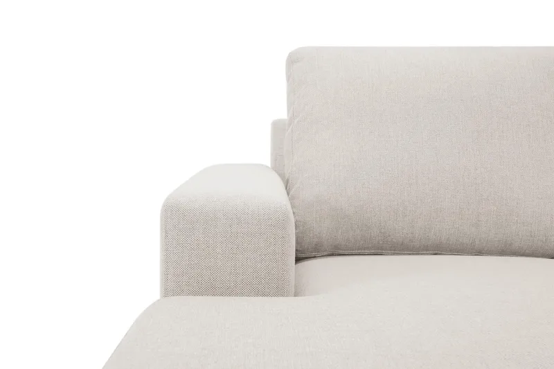 Crazy 5-seters Høyrevendt U-formet X-Large Sofa med Divan og Sjeselong i Stoff - Beige - Møbler - Sofaer - U-sofa