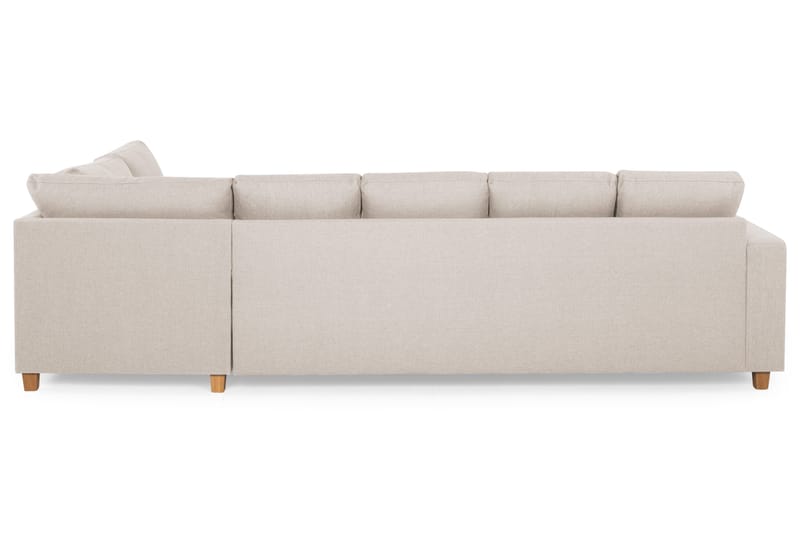 Crazy 5-seters Høyrevendt U-formet X-Large Sofa med Divan og Sjeselong i Stoff - Beige - Møbler - Sofaer - U-sofa