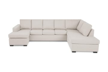 Crazy 5-seters Høyrevendt U-formet X-Large Sofa med Divan og Sjeselong i Stoff