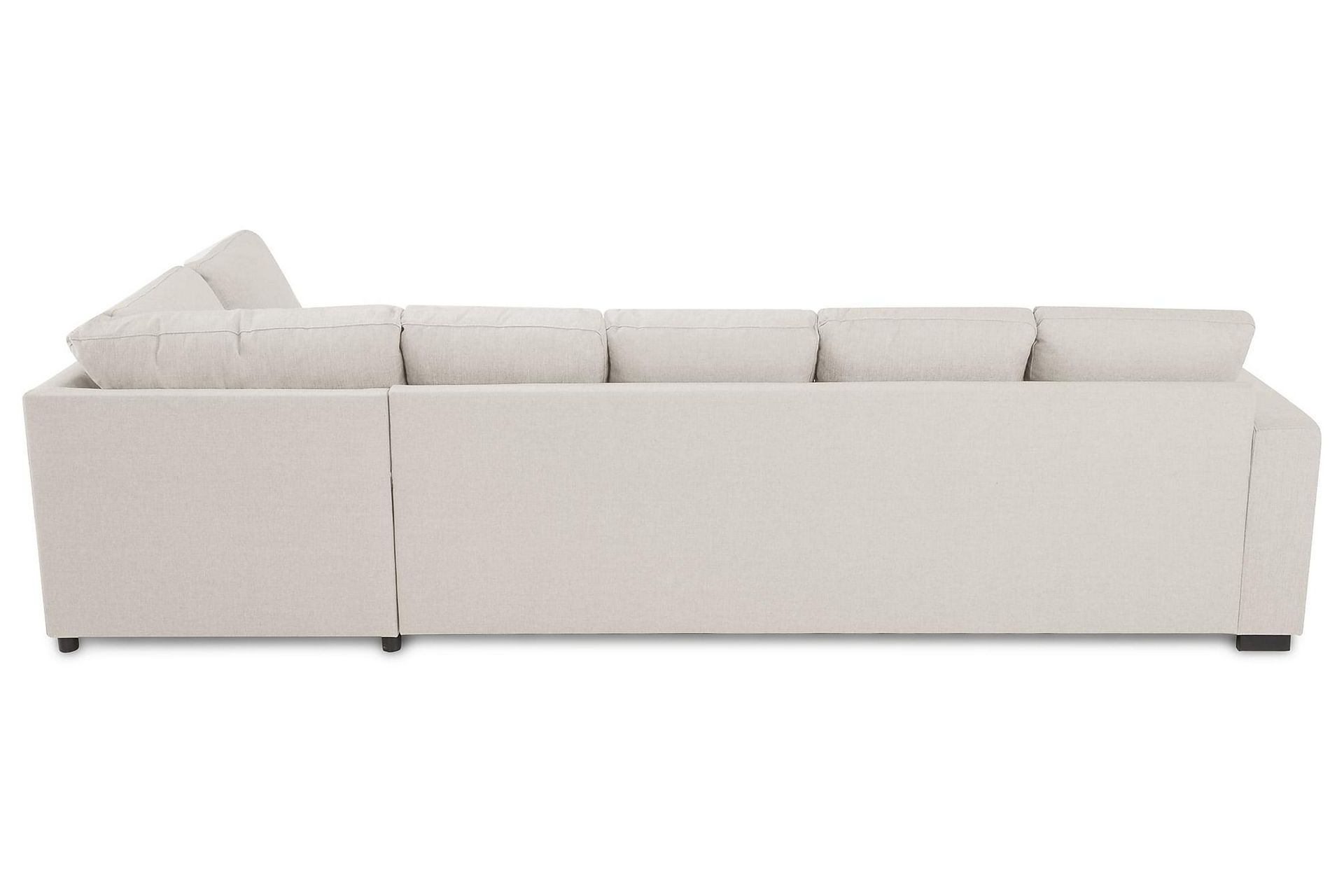 Crazy 5-seters Høyrevendt U-formet X-Large Sofa med Divan og Sjeselong i Stoff - Beige - Møbler - Sofaer - U-sofa