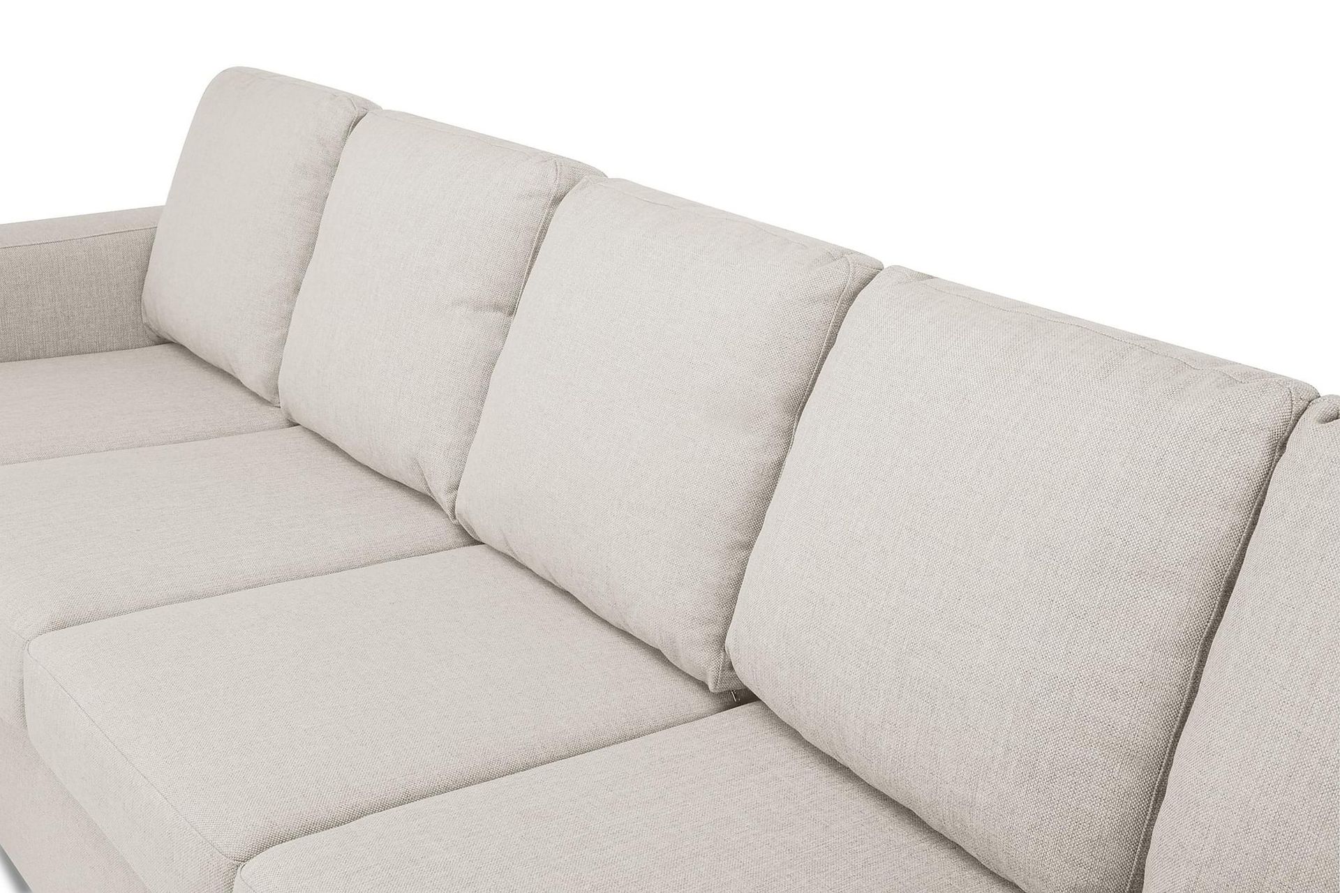 Crazy 5-seters Høyrevendt U-formet X-Large Sofa med Divan og Sjeselong i Stoff - Beige - Møbler - Sofaer - U-sofa