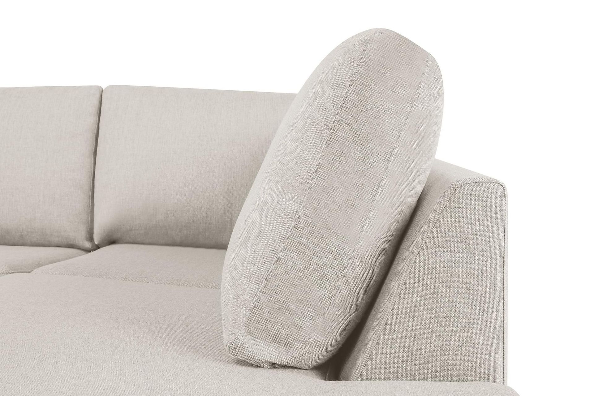 Crazy 5-seters Høyrevendt U-formet X-Large Sofa med Divan og Sjeselong i Stoff - Beige - Møbler - Sofaer - U-sofa