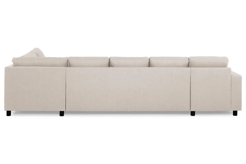 Crazy 5-seters Høyrevendt U-formet X-Large Sofa med Divan og Sjeselong i Stoff - Beige - Møbler - Sofaer - U-sofa