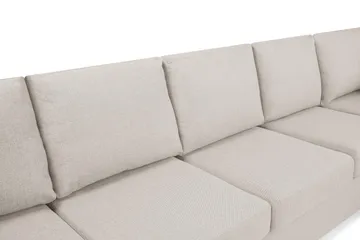 Crazy 5-seters Høyrevendt U-formet X-Large Sofa med Divan og Sjeselong i Stoff - Beige - Møbler - Sofaer - U-sofa