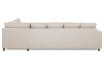 Crazy 5-seters Høyrevendt U-formet X-Large Sofa med Divan og Sjeselong i Stoff - Beige - Møbler - Sofaer - U-sofa