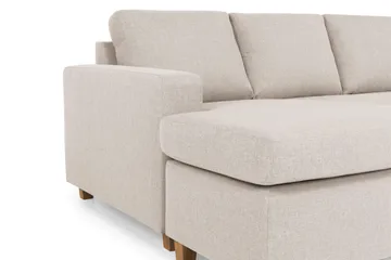 Crazy 5-seters Høyrevendt U-formet X-Large Sofa med Divan og Sjeselong i Stoff - Beige - Møbler - Sofaer - U-sofa
