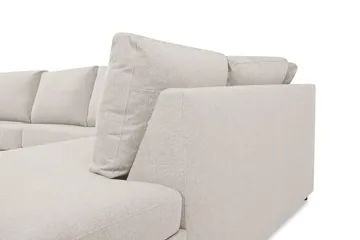 Crazy 5-seters Høyrevendt U-formet X-Large Sofa med Divan og Sjeselong i Stoff - Beige - Møbler - Sofaer - U-sofa