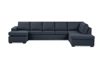 Crazy 5-seters Høyrevendt U-formet X-Large Sofa med Divan og Sjeselong i Stoff