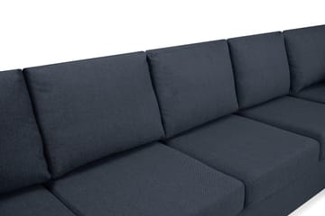Crazy 5-seters Høyrevendt U-formet X-Large Sofa med Divan og Sjeselong i Stoff - Blå - Møbler - Sofaer - U-sofa