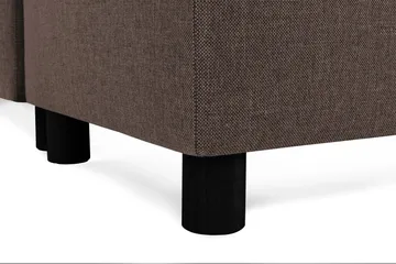 Crazy 5-seters Høyrevendt U-formet X-Large Sofa med Divan og Sjeselong i Stoff - Brun - Møbler - Sofaer - U-sofa