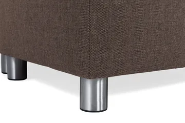 Crazy 5-seters Høyrevendt U-formet X-Large Sofa med Divan og Sjeselong i Stoff - Brun - Møbler - Sofaer - U-sofa