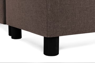 Crazy 5-seters Høyrevendt U-formet X-Large Sofa med Divan og Sjeselong i Stoff - Brun - Møbler - Sofaer - U-sofa