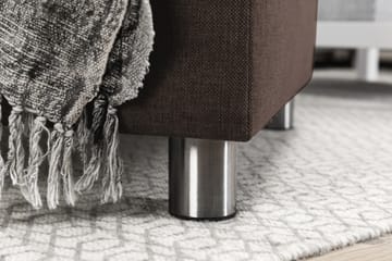 Crazy 5-seters Høyrevendt U-formet X-Large Sofa med Divan og Sjeselong i Stoff - Brun - Møbler - Sofaer - U-sofa
