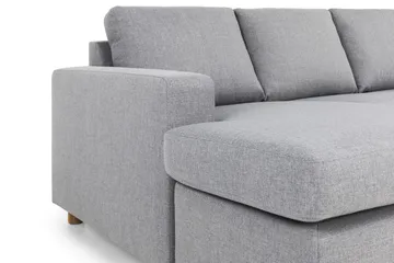 Crazy 5-seters Høyrevendt U-formet X-Large Sofa med Divan og Sjeselong i Stoff - Grå - Møbler - Sofaer - U-sofa