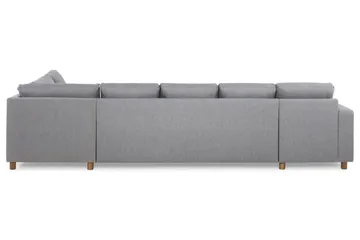 Crazy 5-seters Høyrevendt U-formet X-Large Sofa med Divan og Sjeselong i Stoff - Grå - Møbler - Sofaer - U-sofa