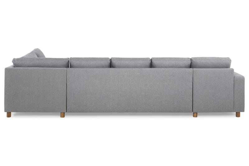 Crazy 5-seters Høyrevendt U-formet X-Large Sofa med Divan og Sjeselong i Stoff - Grå - Møbler - Sofaer - U-sofa