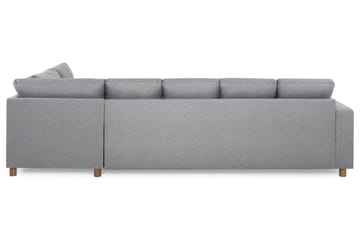 Crazy 5-seters Høyrevendt U-formet X-Large Sofa med Divan og Sjeselong i Stoff - Grå - Møbler - Sofaer - U-sofa
