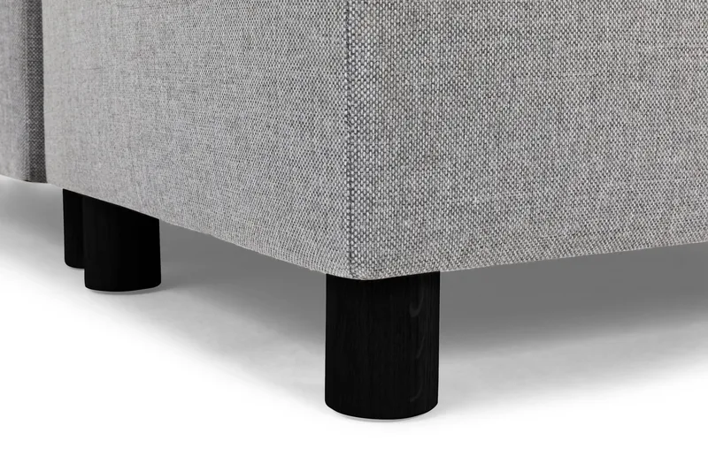 Crazy 5-seters Høyrevendt U-formet X-Large Sofa med Divan og Sjeselong i Stoff - Grå - Møbler - Sofaer - U-sofa