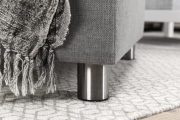 Crazy 5-seters Høyrevendt U-formet X-Large Sofa med Divan og Sjeselong i Stoff - Grå - Møbler - Sofaer - U-sofa