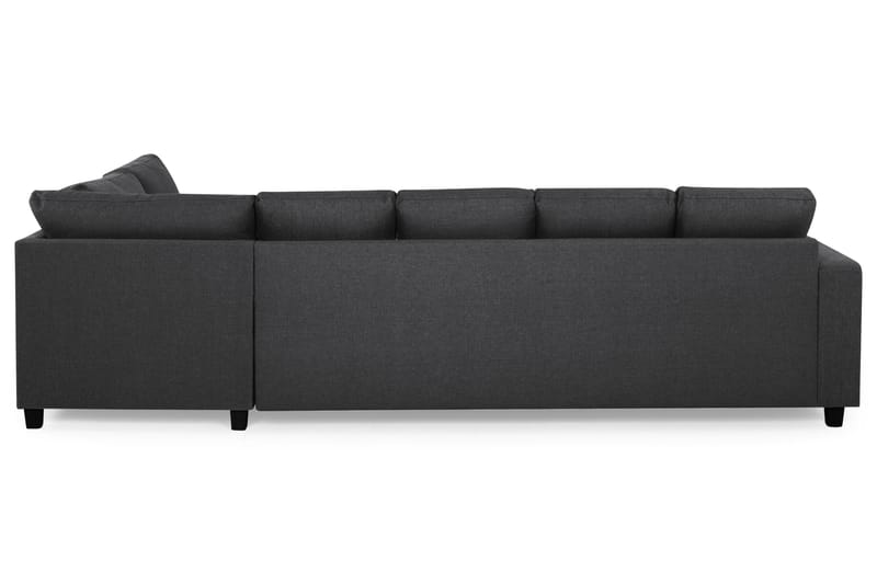 Crazy 5-seters Høyrevendt U-formet X-Large Sofa med Divan og Sjeselong i Stoff - Mørk grå - M�øbler - Sofaer - U-sofa