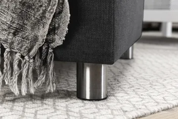 Crazy 5-seters Høyrevendt U-formet X-Large Sofa med Divan og Sjeselong i Stoff - Mørk grå - Møbler - Sofaer - U-sofa