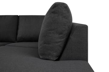 Crazy 5-seters Høyrevendt U-formet X-Large Sofa med Divan og Sjeselong i Stoff - Mørk grå - Møbler - Sofaer - U-sofa