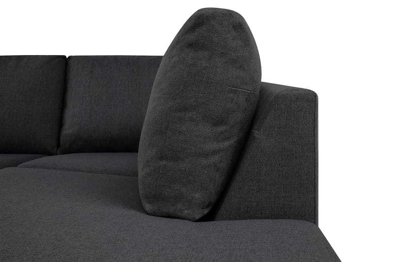 Crazy 5-seters Høyrevendt U-formet X-Large Sofa med Divan og Sjeselong i Stoff - Mørk grå - Møbler - Sofaer - U-sofa