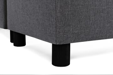 Crazy 5-seters Høyrevendt U-formet X-Large Sofa med Divan og Sjeselong i Stoff - Mørk grå - Møbler - Sofaer - U-sofa