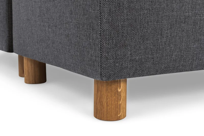 Crazy 5-seters Høyrevendt U-formet X-Large Sofa med Divan og Sjeselong i Stoff - Mørk grå - Møbler - Sofaer - U-sofa