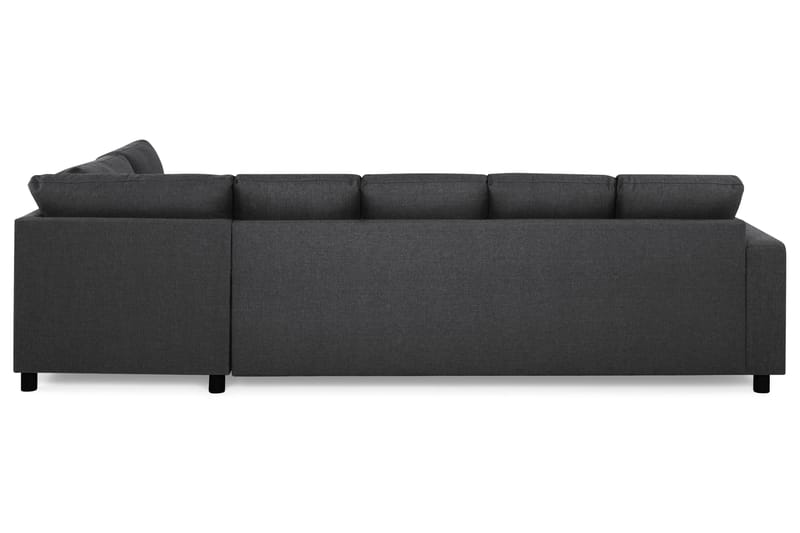 Crazy 5-seters Høyrevendt U-formet X-Large Sofa med Divan og Sjeselong i Stoff - Mørk grå - M�øbler - Sofaer - U-sofa