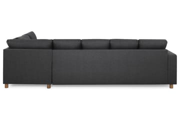 Crazy 5-seters Høyrevendt U-formet X-Large Sofa med Divan og Sjeselong i Stoff - Mørk grå - Møbler - Sofaer - U-sofa