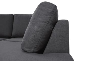 Crazy 5-seters Høyrevendt U-formet X-Large Sofa med Divan og Sjeselong i Stoff - Mørk grå - Møbler - Sofaer - U-sofa