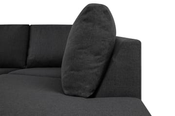 Crazy 5-seters Høyrevendt U-formet X-Large Sofa med Divan og Sjeselong i Stoff - Mørk grå - Møbler - Sofaer - U-sofa