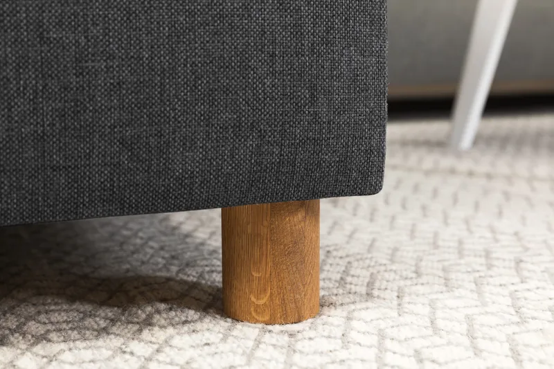 Crazy 5-seters Høyrevendt U-formet X-Large Sofa med Divan og Sjeselong i Stoff - Mørk grå - Møbler - Sofaer - U-sofa