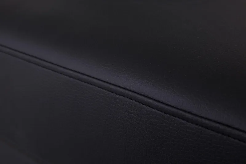 Crazy 5-seters U-formet Sofa med Dobbel Sjeselong i Kunstlær - Svart - Møbler - Sofaer - Skinnsofaer