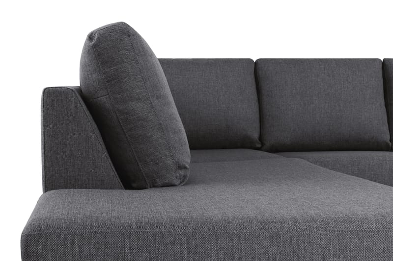 Crazy 5-seters U-formet Sofa med Dobbel Sjeselong i Stoff - Mørk grå - Møbler - Sofaer - U-sofa