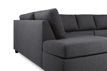 Crazy 5-seters U-formet Sofa med Dobbel Sjeselong i Stoff - Mørk grå - Møbler - Sofaer - U-sofa