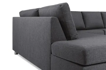 Crazy 5-seters U-formet Sofa med Dobbel Sjeselong i Stoff - Mørk grå - Møbler - Sofaer - U-sofa