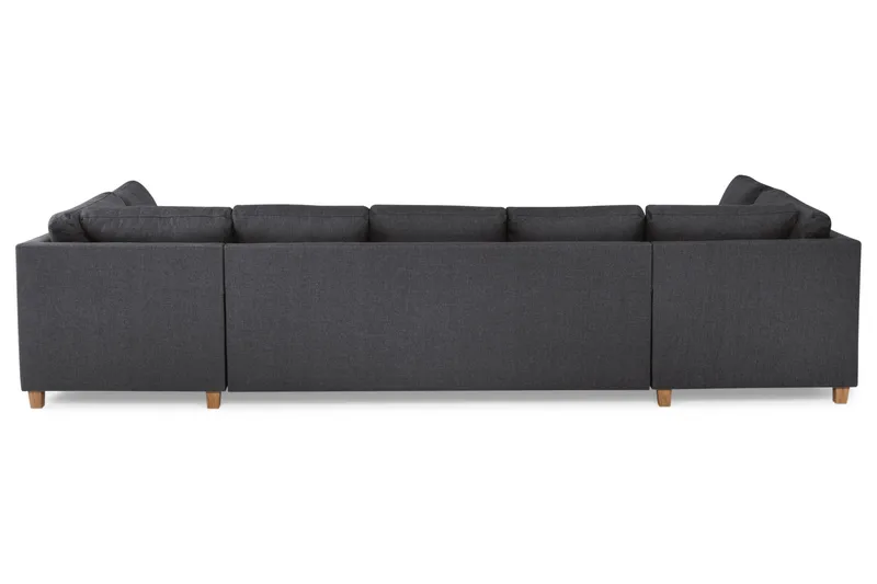 Crazy 5-seters U-formet Sofa med Dobbel Sjeselong i Stoff - Mørk grå - Møbler - Sofaer - U-sofa
