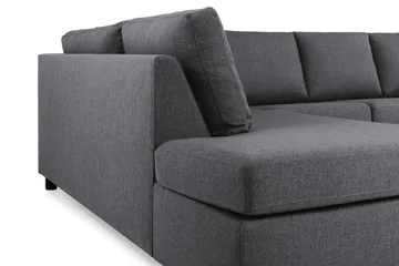 Crazy 5-seters U-formet Sofa med Dobbel Sjeselong i Stoff - Mørk grå - Møbler - Sofaer - U-sofa